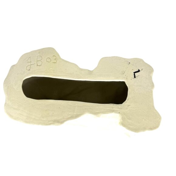 Porcelain Maltese Dog Figurine With Blue Bow - Picture 7 of 7